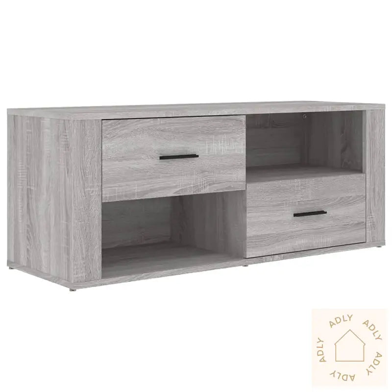 Tv-Benk Grå Sonoma 100X35X40 Cm Konstruert Tre