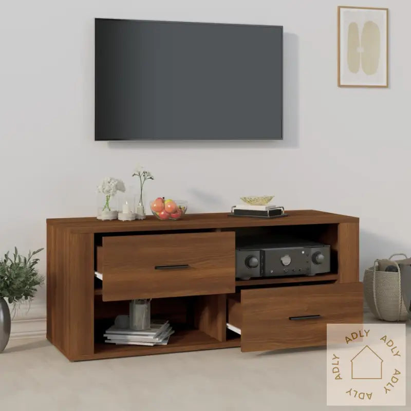 Tv-Benk Sonoma Eik 100X35X40 Cm Konstruert Tre