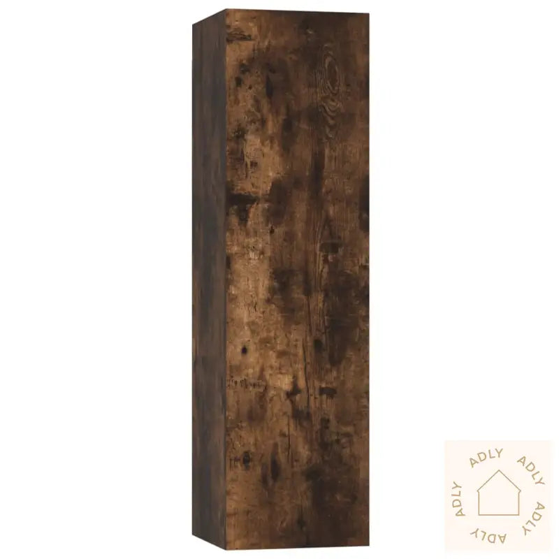 Tv-Skapsett 3 Deler Røkt Eik Konstruert Tre