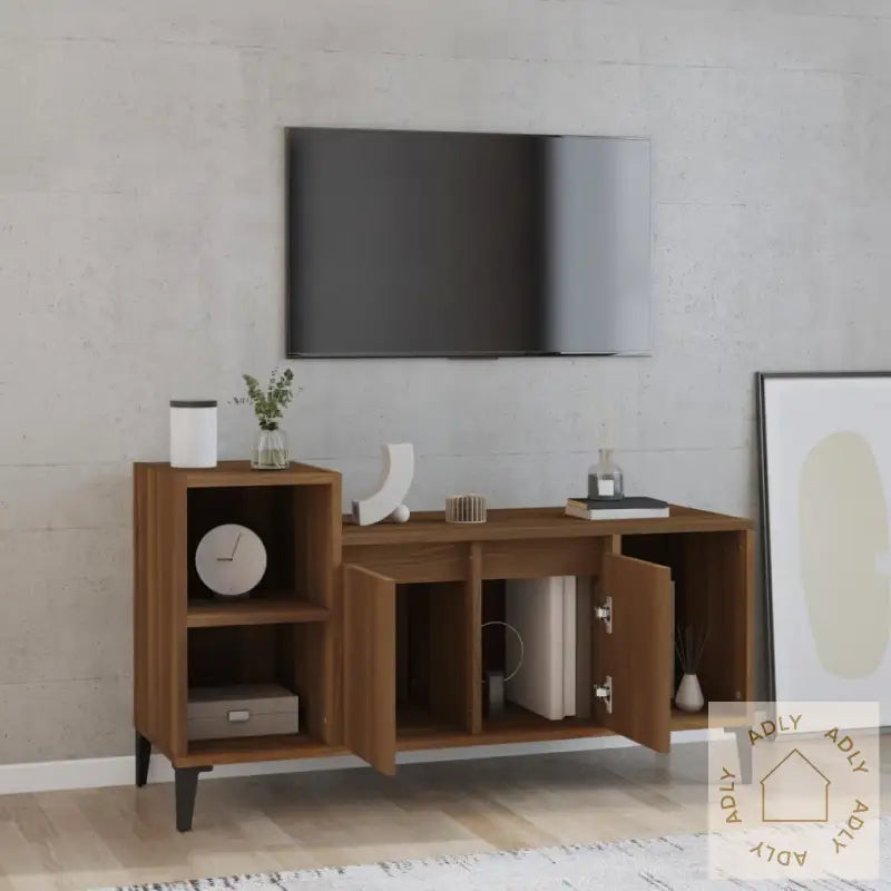 Tv-Benk Sonoma Eik 100X35X55 Cm Konstruert Tre