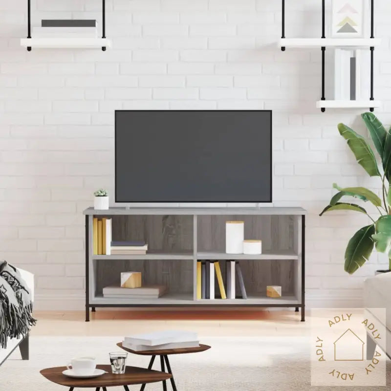 Tv-Benk Grå Sonoma 100X40X50 Cm Konstruert Tre