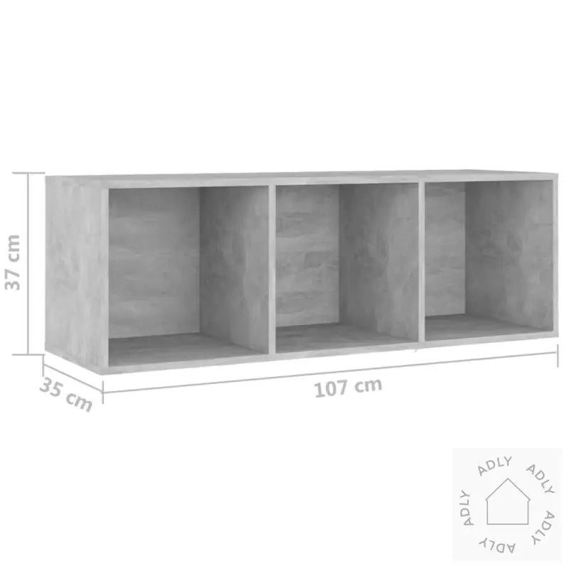 Tv-Benker 3 Stk Betonggrå 107X35X37 Cm Konstruert Tre