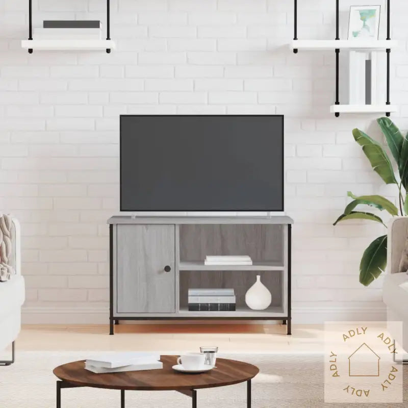 Tv-Benk Grå Sonoma 80X40X50 Cm Konstruert Tre