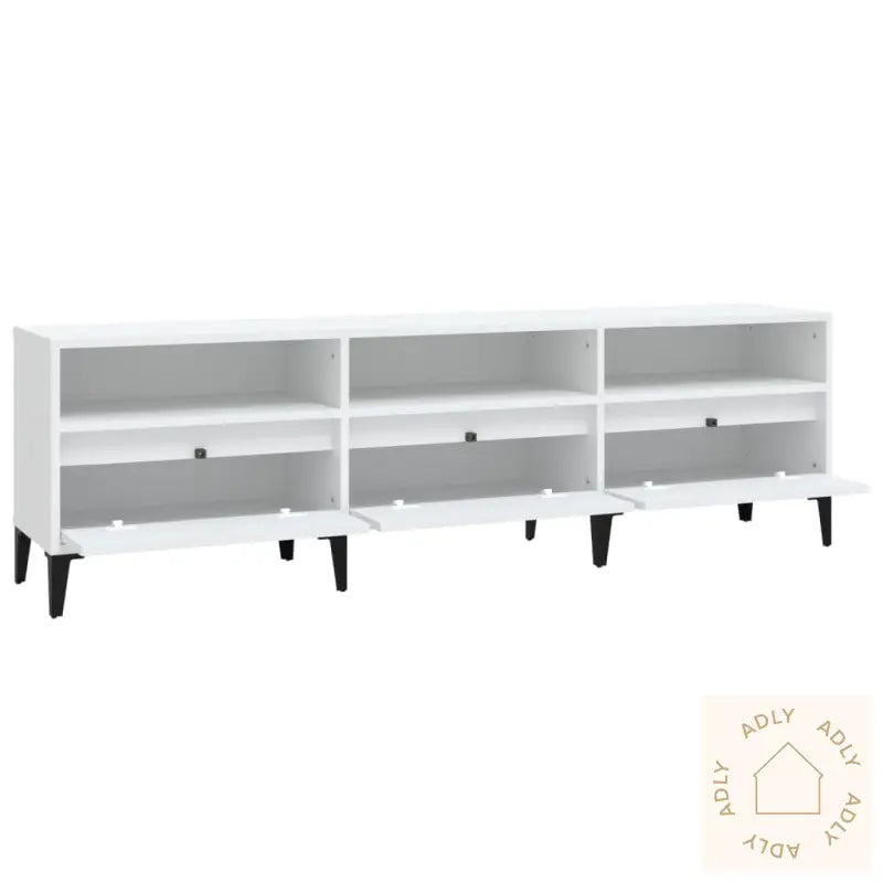 Tv-Benk Hvit 150X30X44,5 Cm Konstruert Tre