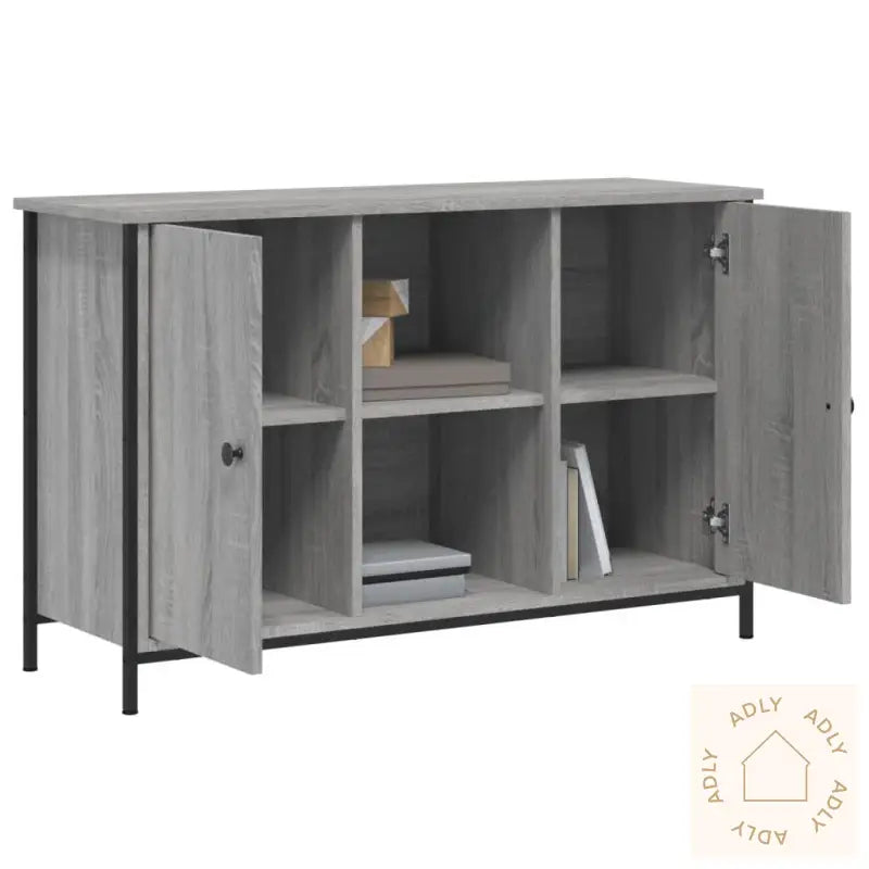 Tv-Benk Grå Sonoma 100X35X65 Cm Konstruert Tre