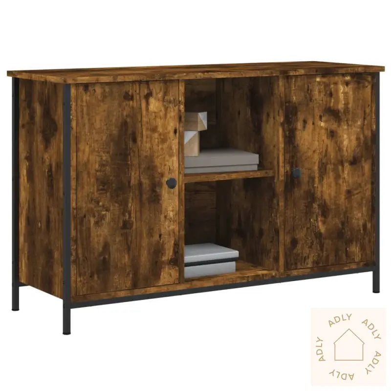 Tv-Benk Sonoma Eik 100X35X65 Cm Konstruert Tre