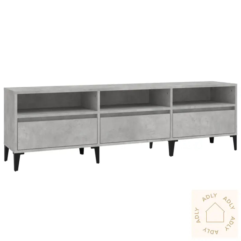 Tv-Benk Betonggrå 150X30X44,5 Cm Konstruert Tre