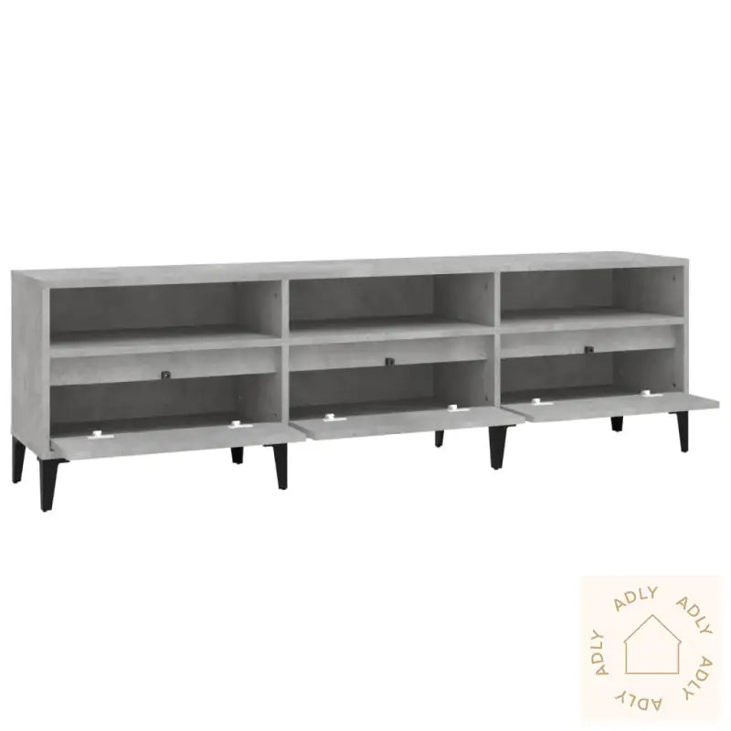 Tv-Benk Betonggrå 150X30X44,5 Cm Konstruert Tre