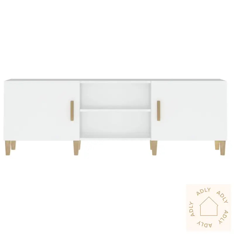 Tv-Benk Hvit 150X30X50 Cm Konstruert Tre