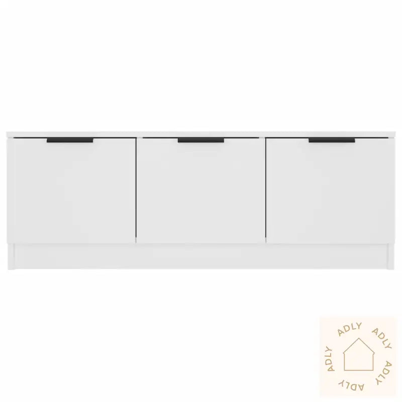 Tv-Benk Hvit 102X35X36,5 Cm Konstruert Tre