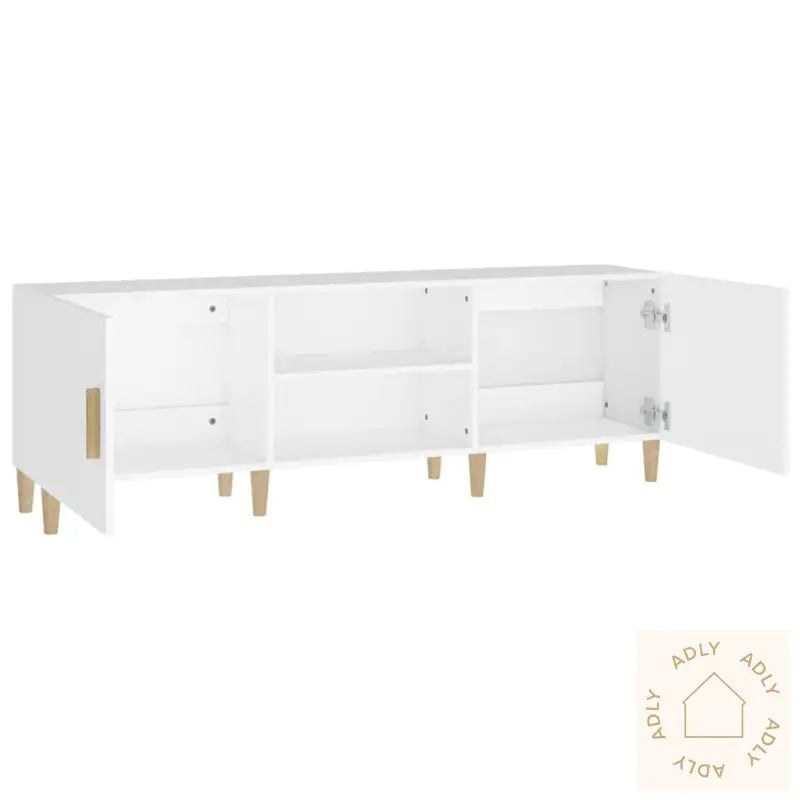 Tv-Benk Hvit 150X30X50 Cm Konstruert Tre