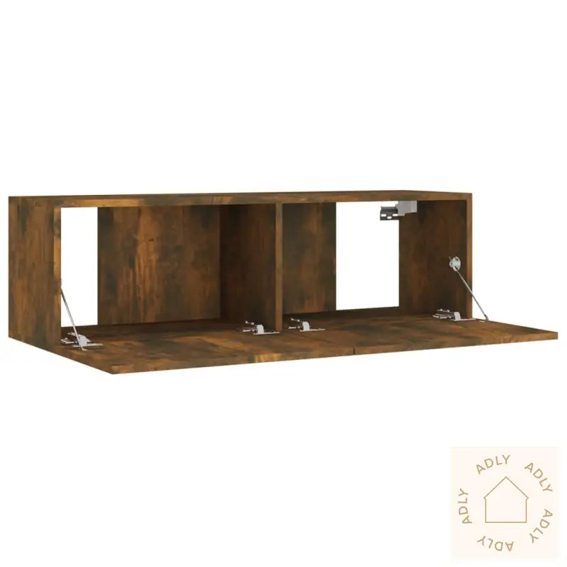 Tv-Skapsett 8 Deler Røkt Eik Konstruert Tre