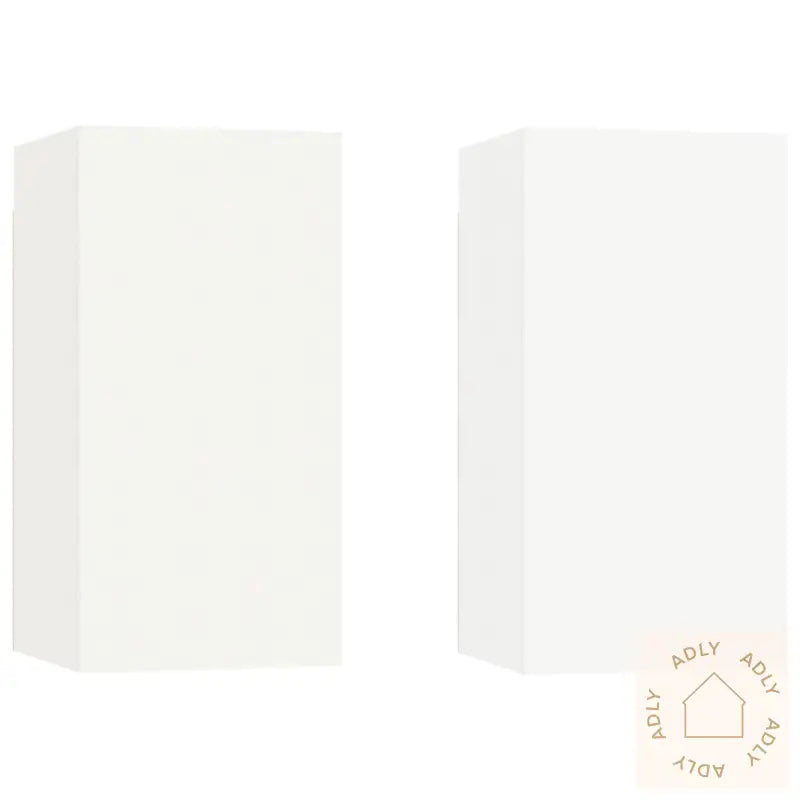 Tv-Skapsett 4 Deler Hvit Konstruert Tre