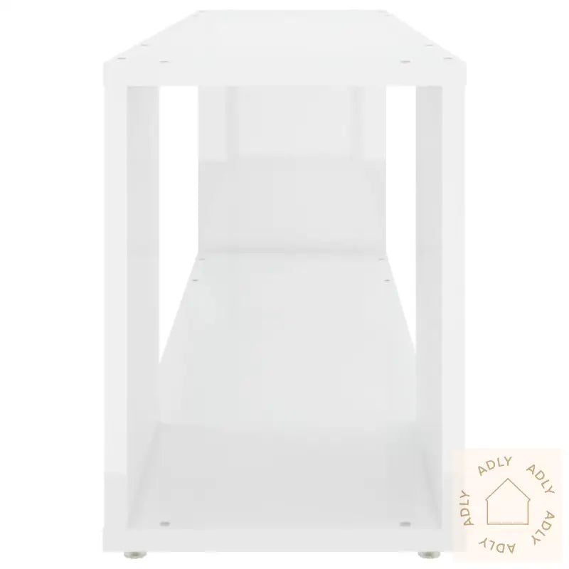 Tv-Benk Høyglans Hvit 100X24X32 Cm Konstruert Tre