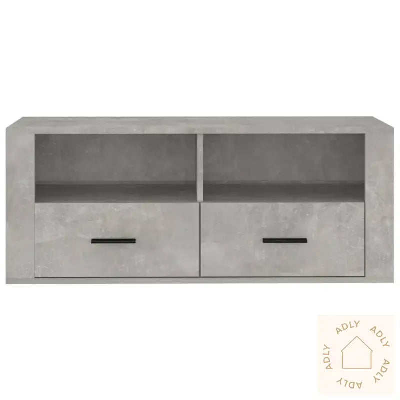 Tv-Benk Betonggrå 100X35X40 Cm Konstruert Tre