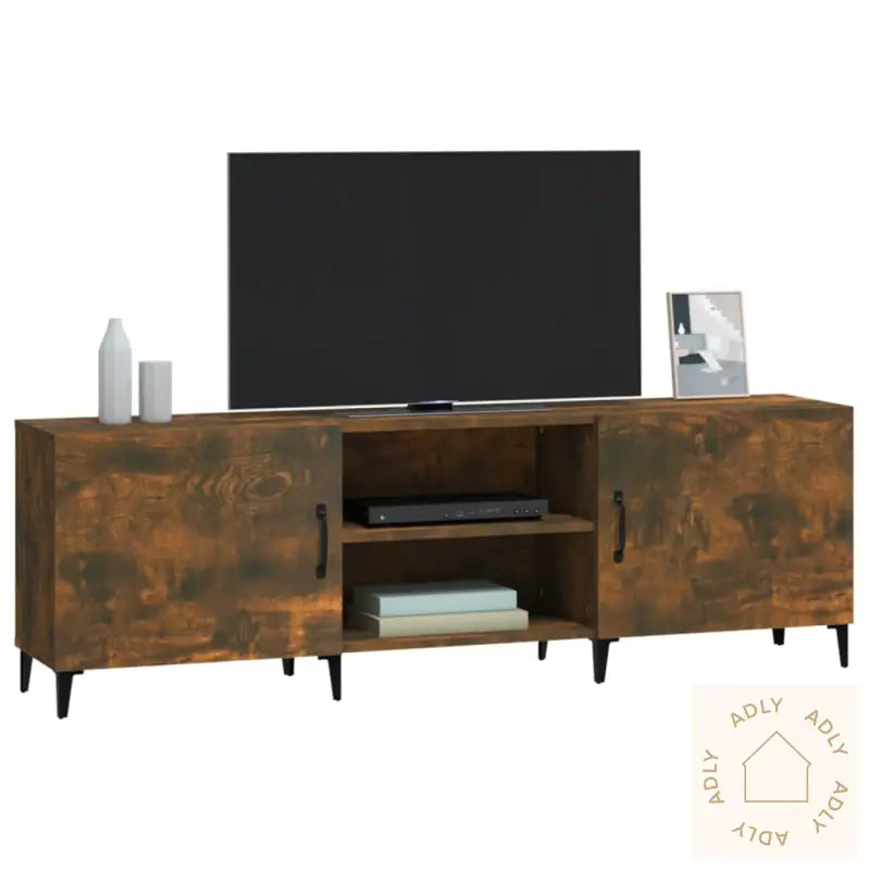 Tv-Benk Røkt Eik 150X30X50 Cm Konstruert Tre