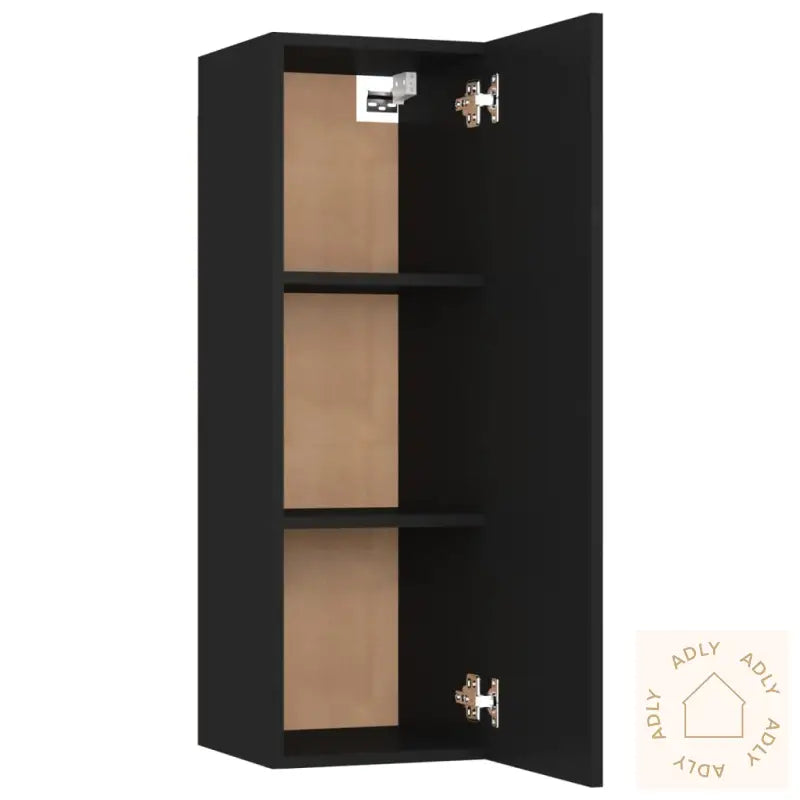 Tv-Skapsett 8 Deler Svart Konstruert Tre