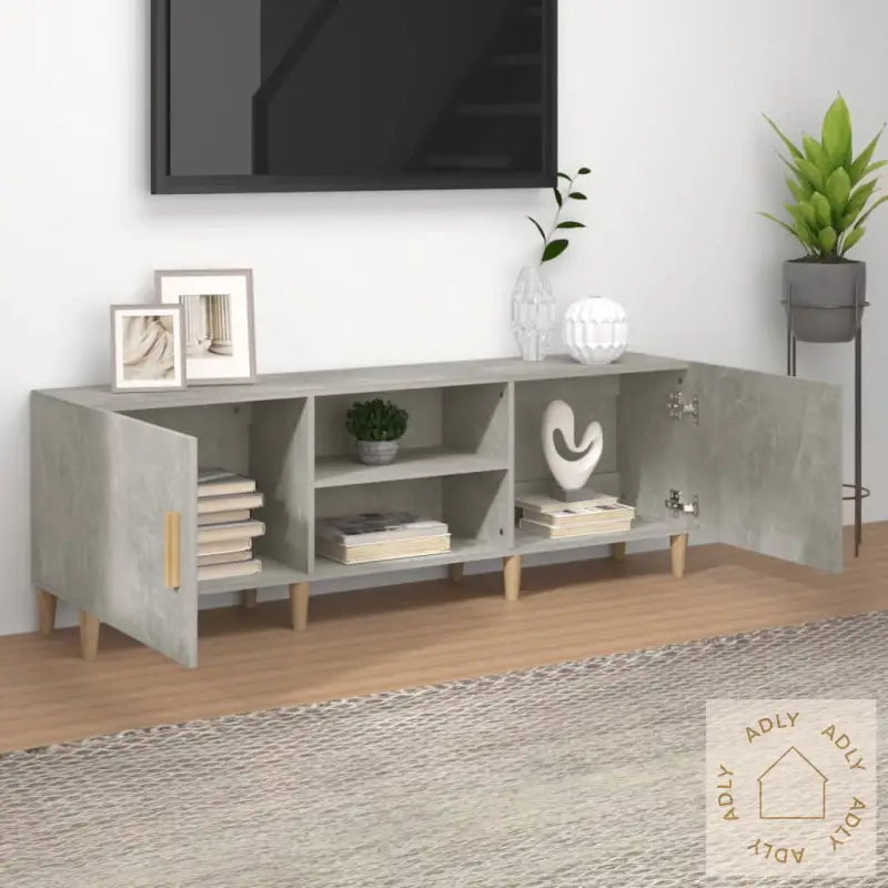 Tv-Benk Betonggrå 150X30X50 Cm Konstruert Tre
