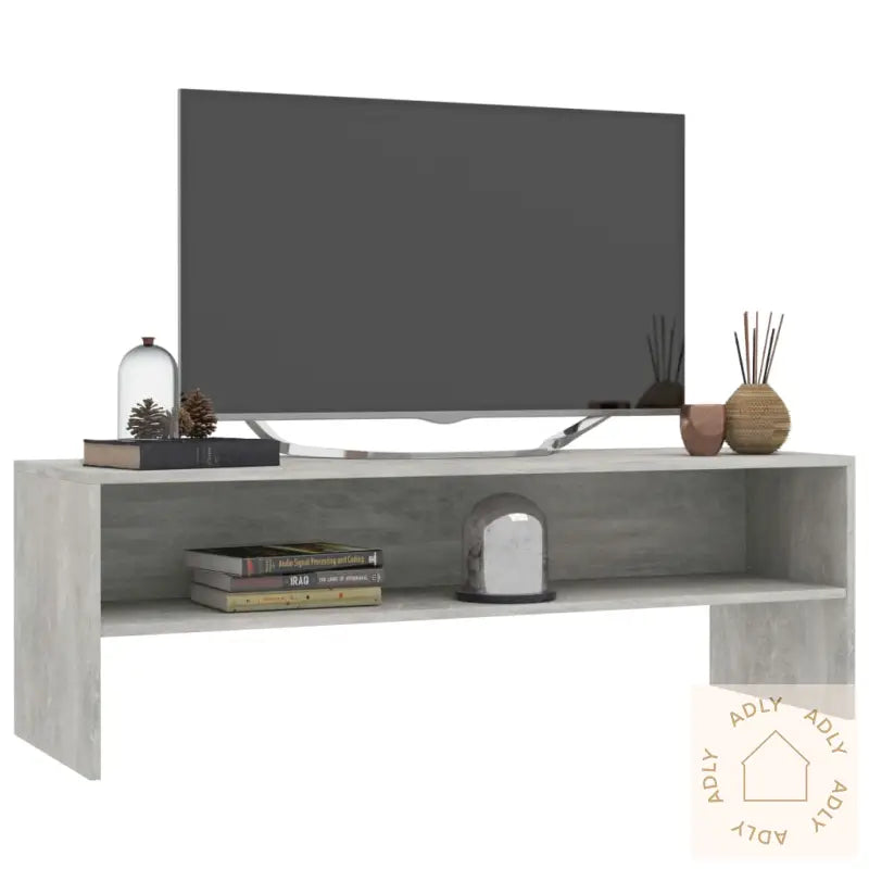 Tv-Benk Betonggrå 120X40X40 Cm Konstruert Tre