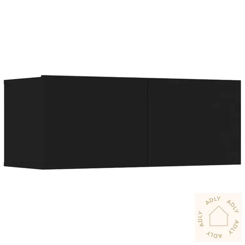 Tv-Benker 4 Stk Svart 80X30X30 Cm Konstruert Tre