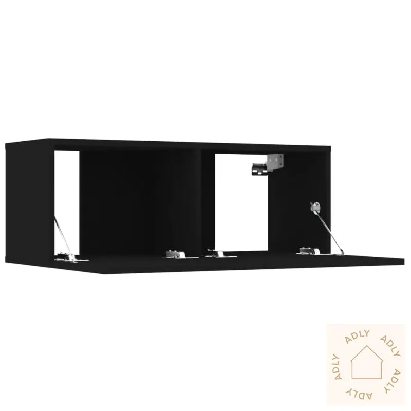 Tv-Benker 4 Stk Svart 80X30X30 Cm Konstruert Tre