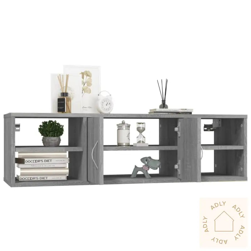 Vegghylle Grå Sonoma 102X30X29 Cm Konstruert Tre