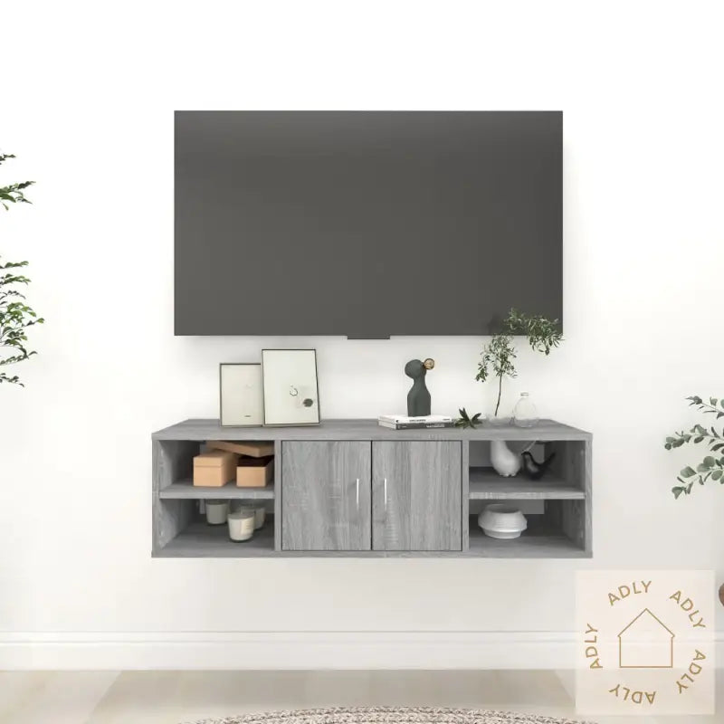 Vegghylle Grå Sonoma 102X30X29 Cm Konstruert Tre