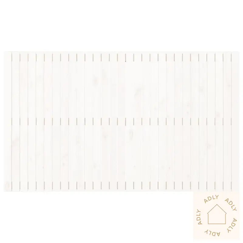 Veggmontert Sengegavl Hvit 185X3X110 Cm Heltre Furu