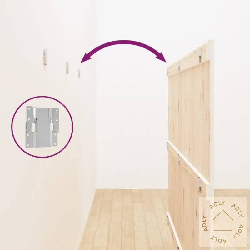 Veggmontert Sengegavl Hvit 185X3X110 Cm Heltre Furu