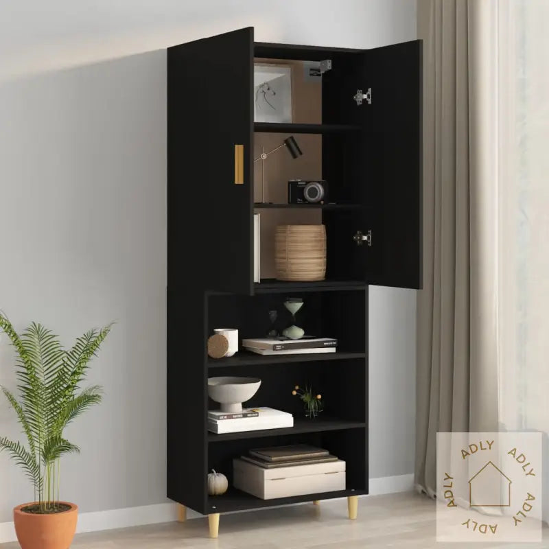 Hengende Veggskap Svart 69,5X34X90 Cm