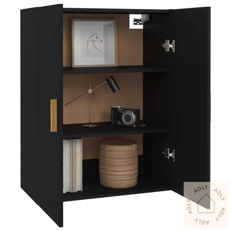 Hengende Veggskap Svart 69,5X34X90 Cm