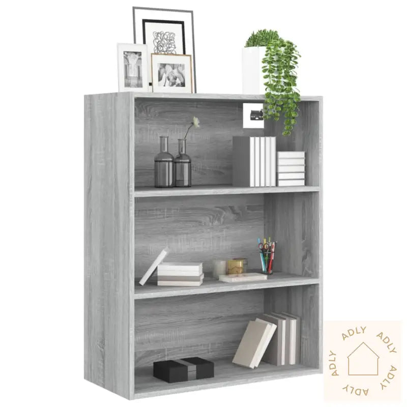 Hengende Veggskap Grå Sonoma 69,5X32,5X90 Cm