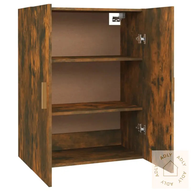 Hengende Veggskap Røkt Eik 69,5X34X90 Cm