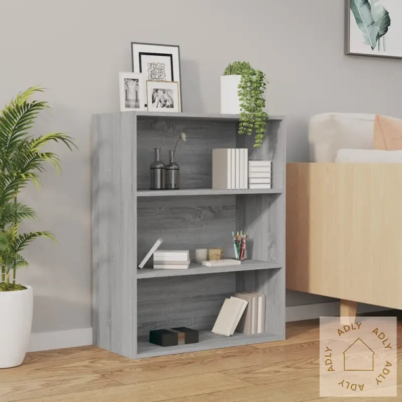 Hengende Veggskap Grå Sonoma 69,5X32,5X90 Cm