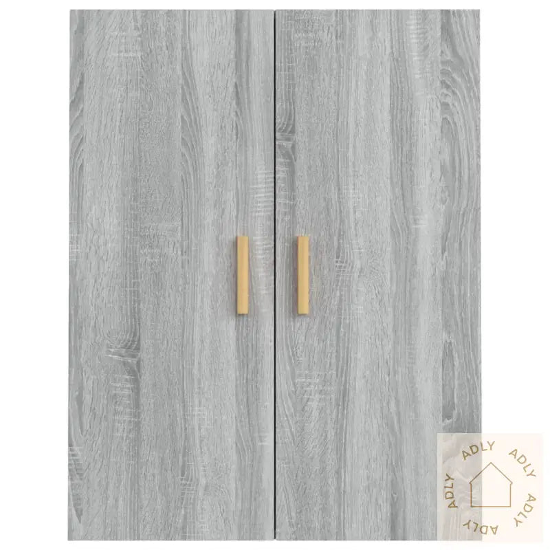 Hengende Veggskap Grå Sonoma 69,5X34X90 Cm