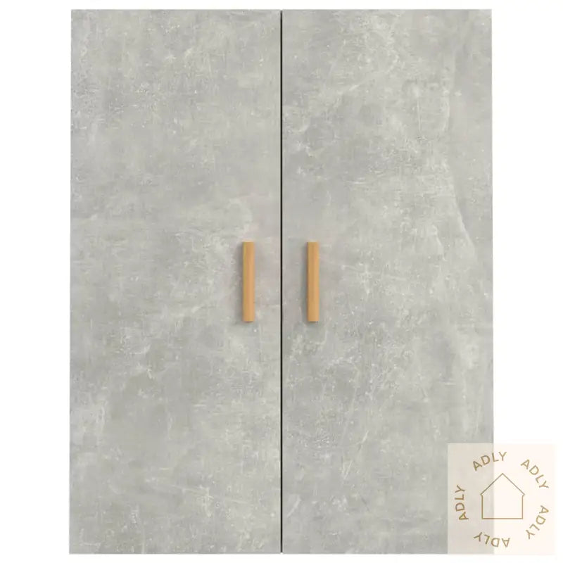 Hengende Veggskap Betonggrå 69,5X34X90 Cm