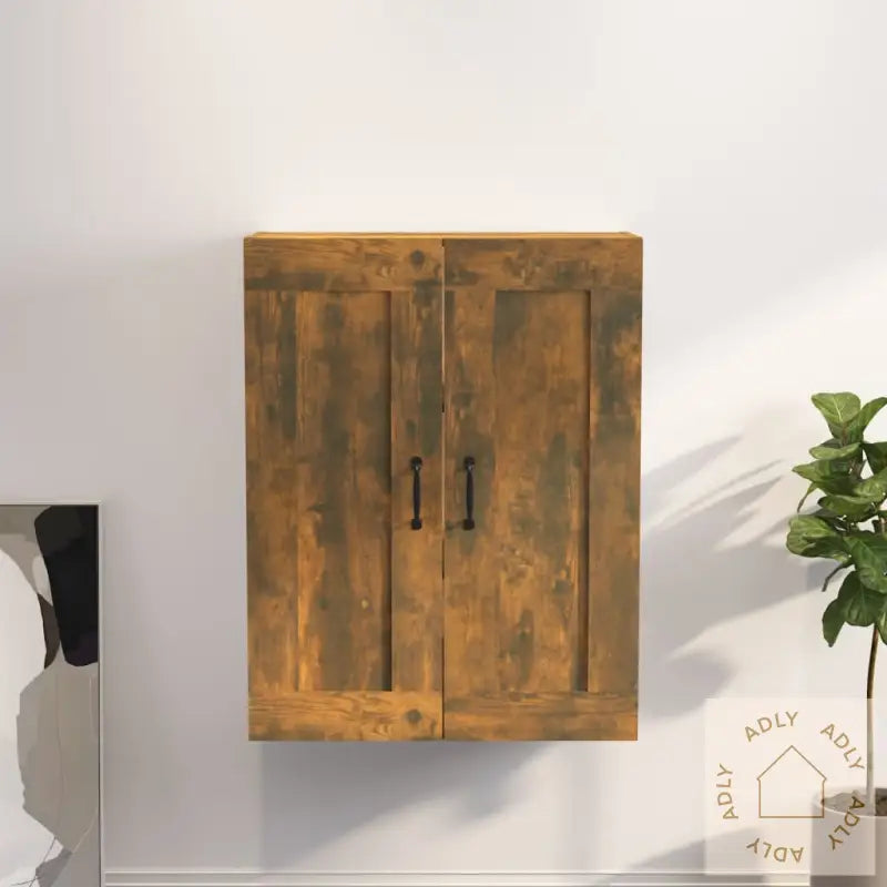 Hengende Veggskap Røkt Eik 69,5X32,5X90 Cm