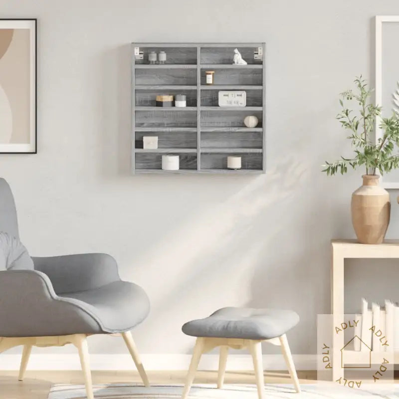 Hyller Grå Sonoma 60X8,5X58 Cm Konstruert Tre