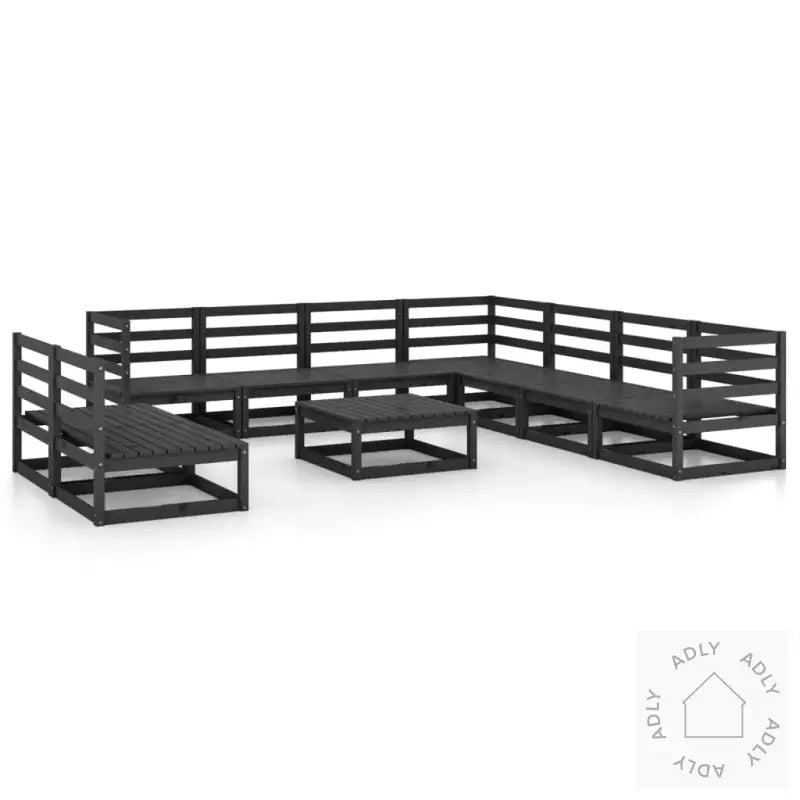 Hagesofagruppe 10 Deler Svart Heltre Furu
