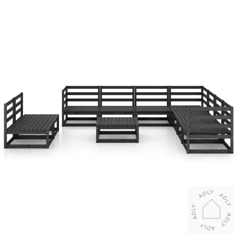 Hagesofagruppe 10 Deler Svart Heltre Furu