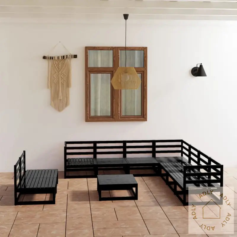 Hagesofagruppe 10 Deler Svart Heltre Furu
