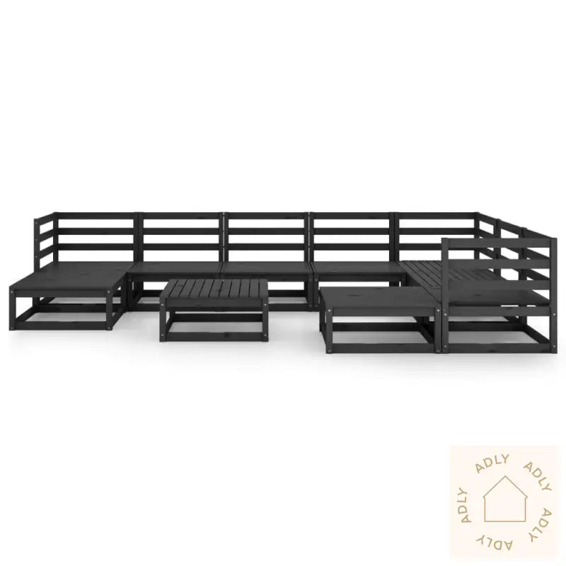 Hagesofagruppe 10 Deler Svart Heltre Furu