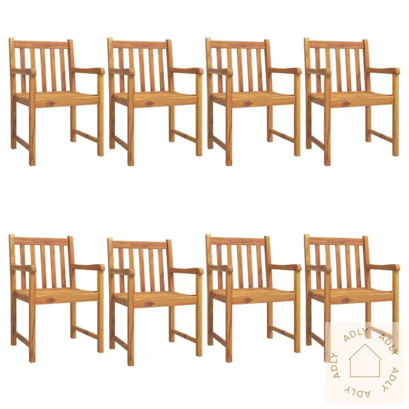 Hagestoler 8 Stk 56X55,5X90 Cm Heltre Akasie