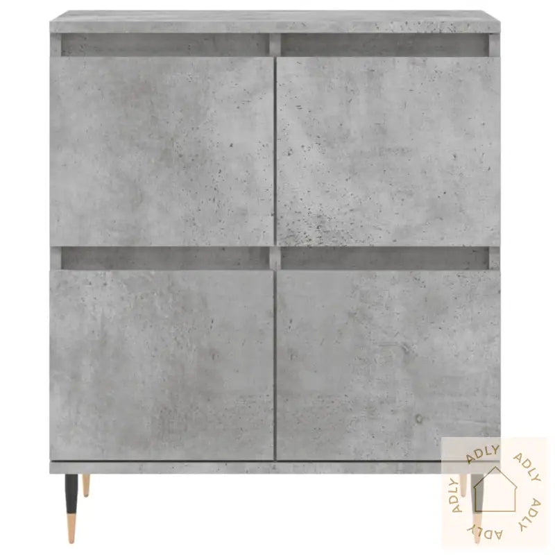 Skjenker 3 Stk Betonggrå Konstruert Tre