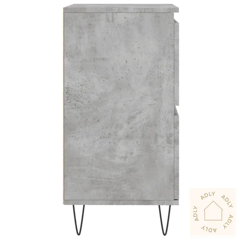 Skjenker 2 Stk Betonggrå Konstruert Tre