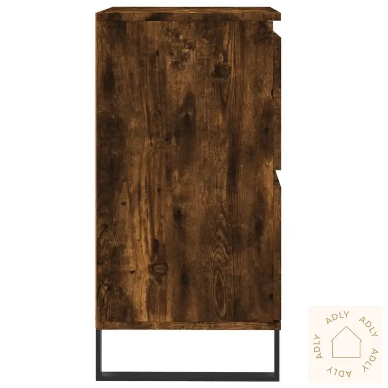 Skjenker 3 Stk Røkt Eik Konstruert Tre