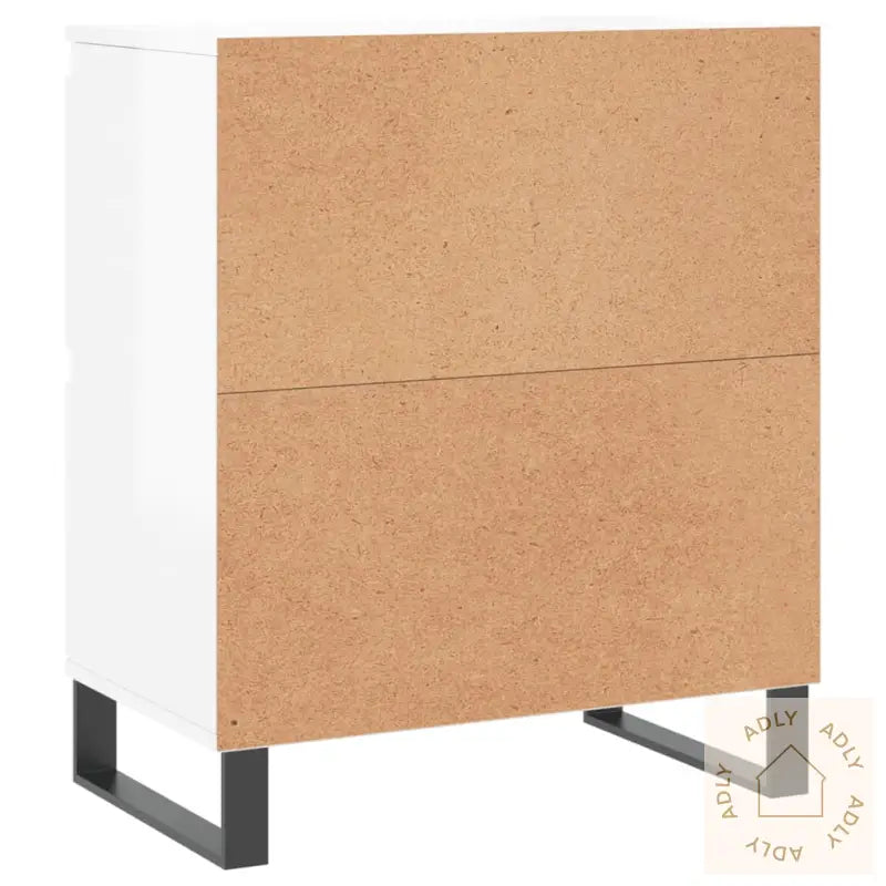 Skjenker 2 Stk Høyglans Hvit Konstruert Tre