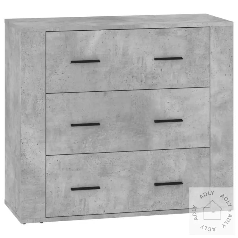 Skjenker 3 Stk Betonggrå Konstruert Tre