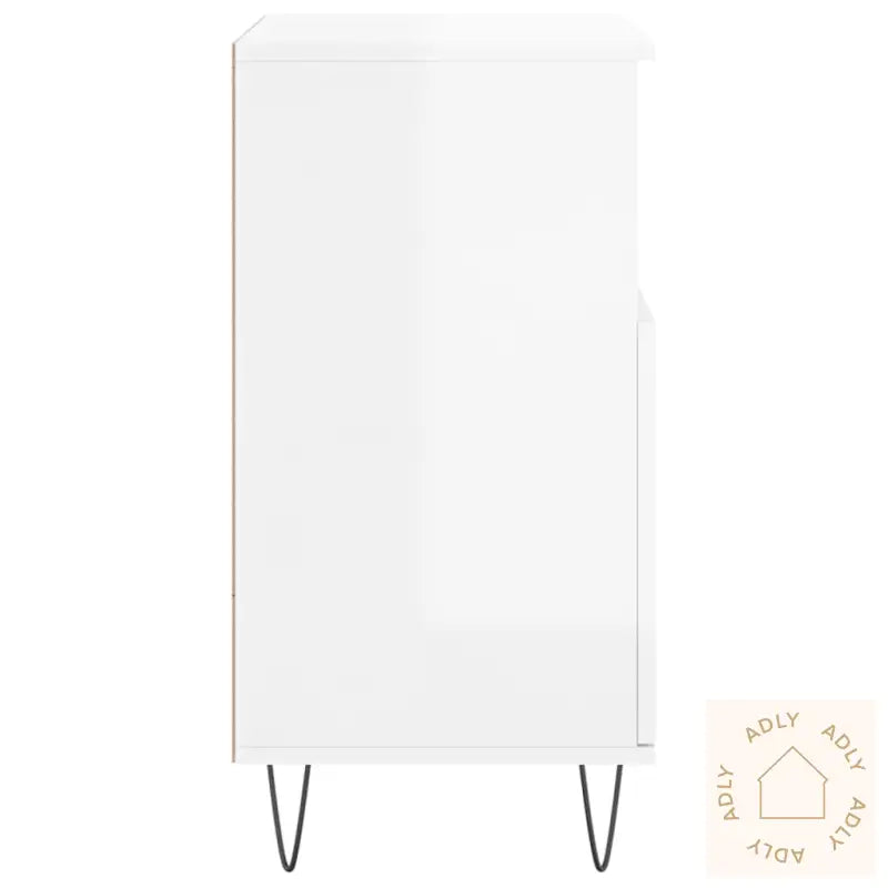 Skjenker 2 Stk Høyglans Hvit Konstruert Tre