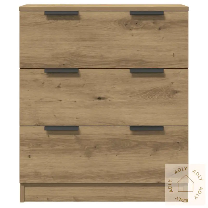 Skjenker 3 Stk Brun Eik 60X30X70 Cm Konstruert Tre